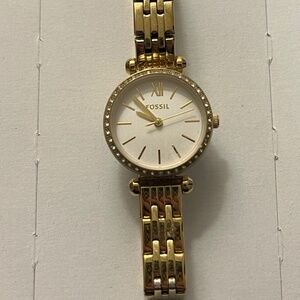 Gold Fossil Watch